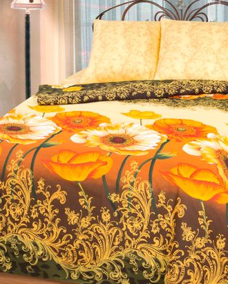 Янтарные маки (Бязь КПБ Евро) арт. КПБЕ-507-1-0967.030 Янтарные маки (Бязь КПБ Евро) арт. КПБЕ-507-1-0967.030