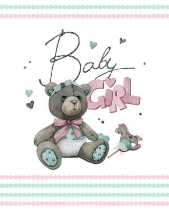 BABY GIRL (купон 112х150) арт. ПРКГ-50-1-1350.012 BABY GIRL (купон 112х150) арт. ПРКГ-50-1-1350.012