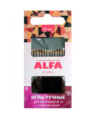 Иглы ручные ALFA для шитья и стежки с золотым ушком №10 арт. ИР-137-1-37589 Иглы ручные ALFA для шитья и стежки с золотым ушком №10 арт. ИР-137-1-37589