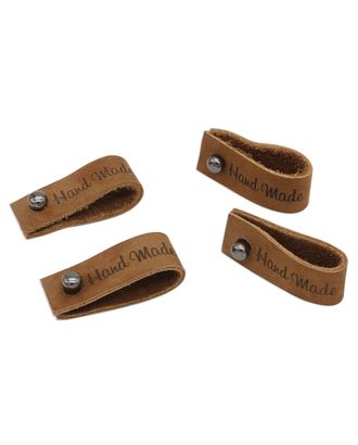 Набор кожаных бирок с кнопкой 'Hand Made' арт. АРС-23221-1-АРС0001229006 Набор кожаных бирок с кнопкой 'Hand Made' арт. АРС-23221-1-АРС0001229006