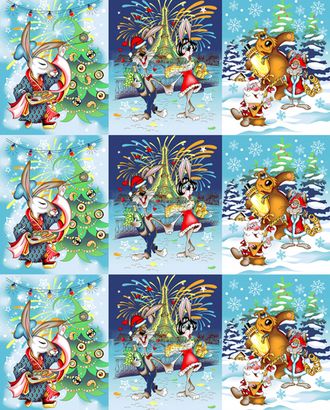 Купить Новогоднее путешествие (Полотно вафельное) арт. ПВ150-308-1-0867.024 оптом в Новочеркасске