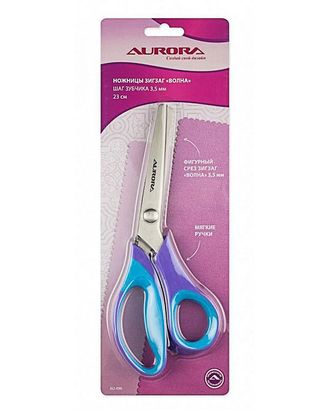 Ножницы Aurora зиг-заг "Волна", 23 см арт. НШФ-1-1-38184 Ножницы Aurora зиг-заг "Волна", 23 см арт. НШФ-1-1-38184