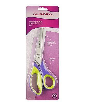 Ножницы Aurora зиг-заг "Волна", 23 см арт. НШФ-3-1-38185 Ножницы Aurora зиг-заг "Волна", 23 см арт. НШФ-3-1-38185