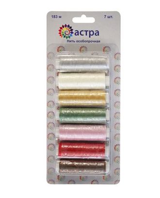 Филаментная нить 100D/3, 182,9 м, набор/7 шт., 'Астра' (ассорти) арт. АРС-669-1-АРС0001021035 Филаментная нить 100D/3, 182,9 м, набор/7 шт., 'Астра' (ассорти) арт. АРС-669-1-АРС0001021035