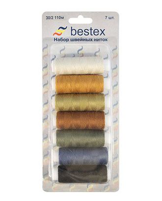 Набор ниток 30/2, ассорти, 110 м, упак./7 шт., Bestex (ассорти) арт. АРС-26205-1-АРС0001021062 Набор ниток 30/2, ассорти, 110 м, упак./7 шт., Bestex (ассорти) арт. АРС-26205-1-АРС0001021062