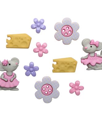 7676, Пуговицы-фигурки. Мышата Dress It Up арт. АРС-711-1-АРС0001021859 7676, Пуговицы-фигурки. Мышата Dress It Up арт. АРС-711-1-АРС0001021859