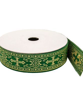 02497 Тесьма жаккард ш.2,5см, 'Астра' (зеленый) арт. АРС-913-1-АРС0001026555 02497 Тесьма жаккард ш.2,5см, 'Астра' (зеленый) арт. АРС-913-1-АРС0001026555