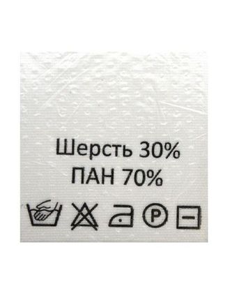 Этикетка-состав, белый, 30*30 мм, упак./100 шт. (шерсть 30% пан 70% ) арт. АРС-915-1-АРС0001027407 Этикетка-состав, белый, 30*30 мм, упак./100 шт. (шерсть 30% пан 70% ) арт. АРС-915-1-АРС0001027407