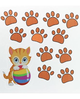 Набор цветных наклеек 'Котик' арт. АРС-2114-1-АРС0001044479 Набор цветных наклеек 'Котик' арт. АРС-2114-1-АРС0001044479