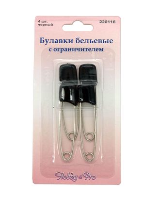220116 Булавки бельевые с ограничителем, 4 шт., черный Hobby&Pro арт. АРС-2146-1-АРС0001046551 220116 Булавки бельевые с ограничителем, 4 шт., черный Hobby&Pro арт. АРС-2146-1-АРС0001046551