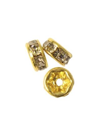 Рондель со стразами, 6mm (золото) арт. АРС-2736-1-АРС0001056738 Рондель со стразами, 6mm (золото) арт. АРС-2736-1-АРС0001056738