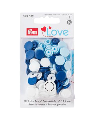 393009 Kнопки Color Snaps PrymLove, синий/голубой/белый цв., 12мм, 30шт Prym арт. АРС-4083-1-АРС0001079537 393009 Kнопки Color Snaps PrymLove, синий/голубой/белый цв., 12мм, 30шт Prym арт. АРС-4083-1-АРС0001079537