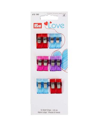 610180 Клипсы для работы с тканями Prym Love 2,6см, 12шт/упак, Prym арт. АРС-27178-1-АРС0001133505 610180 Клипсы для работы с тканями Prym Love 2,6см, 12шт/упак, Prym арт. АРС-27178-1-АРС0001133505