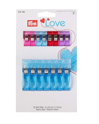 610182 Клипсы для работы с тканями Prym Love 8шт*2,6см+7шт*5,5см, Prym арт. АРС-27279-1-АРС0001133506 610182 Клипсы для работы с тканями Prym Love 8шт*2,6см+7шт*5,5см, Prym арт. АРС-27279-1-АРС0001133506