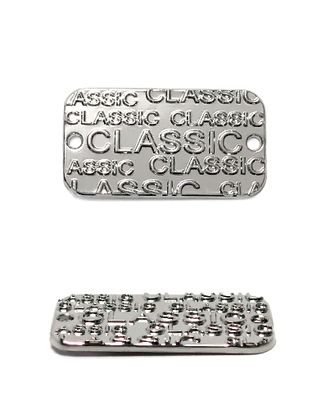 ГХН1108 Украшение Лого Classiс 24*13мм (нашивка) (никель) арт. АРС-23913-1-АРС0001147133 ГХН1108 Украшение Лого Classiс 24*13мм (нашивка) (никель) арт. АРС-23913-1-АРС0001147133