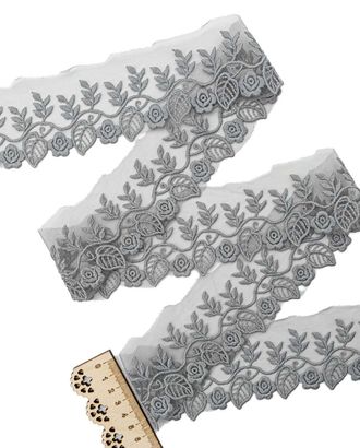 3AR076 Кружево на сетке ш.6см (серый) арт. АРС-10871-1-АРС0001186869 3AR076 Кружево на сетке ш.6см (серый) арт. АРС-10871-1-АРС0001186869