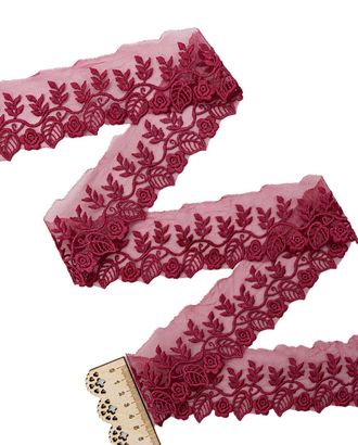 3AR076 Кружево на сетке ш.6см (бордовый) арт. АРС-10872-1-АРС0001186870 3AR076 Кружево на сетке ш.6см (бордовый) арт. АРС-10872-1-АРС0001186870