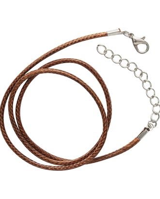 4AR343 Шнур вощеный с замком, 2мм, 43см. (кофейный) арт. АРС-11069-1-АРС0001189140 4AR343 Шнур вощеный с замком, 2мм, 43см. (кофейный) арт. АРС-11069-1-АРС0001189140