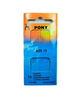 01865 Иглы швейные с острым кончиком № 12, 16 шт PONY арт. АРС-12480-1-АРС0001200059 01865 Иглы швейные с острым кончиком № 12, 16 шт PONY арт. АРС-12480-1-АРС0001200059