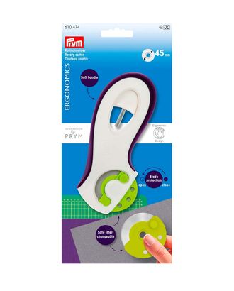 610474 Нож раскройный Ergonomics, круглый d45 Prym арт. АРС-13062-1-АРС0001205431 610474 Нож раскройный Ergonomics, круглый d45 Prym арт. АРС-13062-1-АРС0001205431