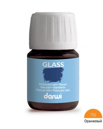 Купить Художественные материалы DA0700030 Акриловая краска для стекла GLASS, 30 мл, Darwi (752 оранжевый) арт. АРС-31994-1-АРС0001207043 оптом в Бресте