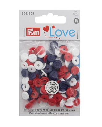 393603 Кнопки ColorSnapsMini имитация стежка Prym Love, красн/бел/син 36шт Prym арт. АРС-14646-1-АРС0001217004 393603 Кнопки ColorSnapsMini имитация стежка Prym Love, красн/бел/син 36шт Prym арт. АРС-14646-1-АРС0001217004