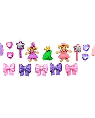 Набор пуговиц 'Для маленькой принцессы', Dress it up арт. АРС-15108-1-АРС0001221038 Набор пуговиц 'Для маленькой принцессы', Dress it up арт. АРС-15108-1-АРС0001221038