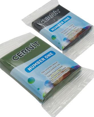 Набор пластики полимерной запекаемой 'Cernit № 1' 56-62 гр. 2 шт, 100 черный/645 оливковый арт. АРС-23836-1-АРС0001229952 Набор пластики полимерной запекаемой 'Cernit № 1' 56-62 гр. 2 шт, 100 черный/645 оливковый арт. АРС-23836-1-АРС0001229952