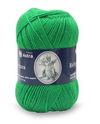 Пряжа Astra Premium 'Детская' 90гр. 270м (35% шерсть меринос, 65% акрил) (044 трава) арт. АРС-25954-1-АРС0001231474 Пряжа Astra Premium 'Детская' 90гр. 270м (35% шерсть меринос, 65% акрил) (044 трава) арт. АРС-25954-1-АРС0001231474