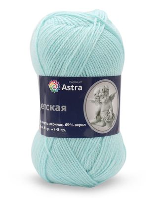 Пряжа Astra Premium 'Детская' 90гр. 270м (35% шерсть меринос, 65% акрил) (023 светлая бирюза) арт. АРС-25959-1-АРС0001231479 Пряжа Astra Premium 'Детская' 90гр. 270м (35% шерсть меринос, 65% акрил) (023 светлая бирюза) арт. АРС-25959-1-АРС0001231479