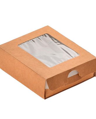 SELFBOX1500 Ланч бокс самосборный 200*200*40 мм, крафт картон арт. АРС-26002-1-АРС0001232809 SELFBOX1500 Ланч бокс самосборный 200*200*40 мм, крафт картон арт. АРС-26002-1-АРС0001232809
