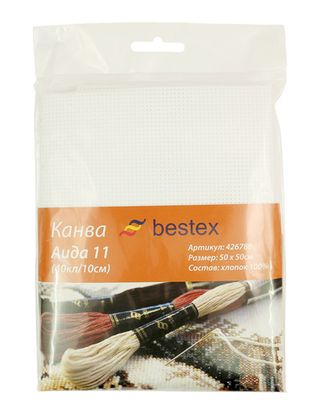 Канва 624010-11C/T, 50*50см белая Bestex арт. АРС-16135-1-АРС0000805387 Канва 624010-11C/T, 50*50см белая Bestex арт. АРС-16135-1-АРС0000805387