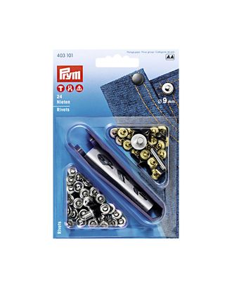 403101 Заклепки 9 мм серебристый, /24 шт., Prym арт. АРС-18333-1-АРС0000821669 403101 Заклепки 9 мм серебристый, /24 шт., Prym арт. АРС-18333-1-АРС0000821669
