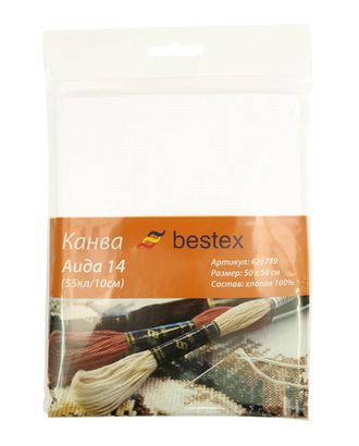 Канва 624010-14C/T белая Bestex арт. АРС-19335-1-АРС0000829720 Канва 624010-14C/T белая Bestex арт. АРС-19335-1-АРС0000829720