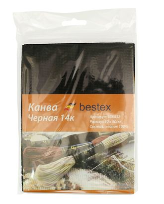 Канва 624010-14C/T черная Bestex арт. АРС-21892-1-АРС0000921504 Канва 624010-14C/T черная Bestex арт. АРС-21892-1-АРС0000921504