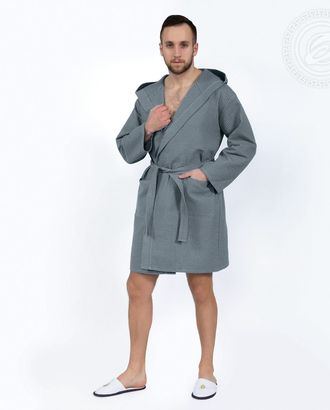 Серый халат банный c капюшоном мод. 012.16.11 раз 2xl/3xl арт. АРТД-1415-3-АРТД0247610 Серый халат банный c капюшоном мод. 012.16.11 раз 2xl/3xl арт. АРТД-1415-3-АРТД0247610