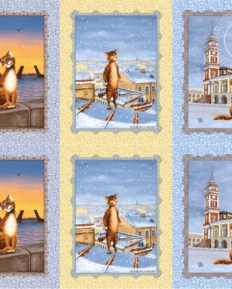 Питерские коты рогожка 150см арт. АРТД-1446-1-АРТД0248040 Питерские коты рогожка 150см арт. АРТД-1446-1-АРТД0248040