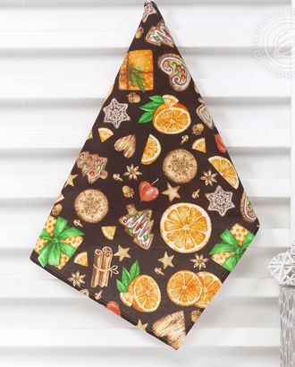 Полотенце кухонное из рогожки 50 * 70 цитрус коричневый арт. АРТД-3564-1-АРТД0265901 Полотенце кухонное из рогожки 50 * 70 цитрус коричневый арт. АРТД-3564-1-АРТД0265901