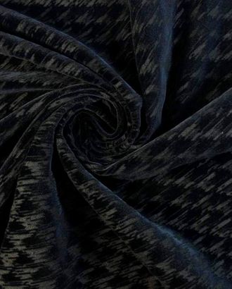 Купить Принтованный Итальянский бархат, гусиная лапка черно-серого цвета арт. ГТ-1567-1-ГТ0045091 оптом в Новочеркасске