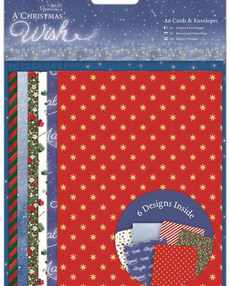 Набор заготовок для открыток с конвертами A Christmas Wish, A6 арт. ГЕЛ-11920-1-ГЕЛ0107045 Набор заготовок для открыток с конвертами A Christmas Wish, A6 арт. ГЕЛ-11920-1-ГЕЛ0107045