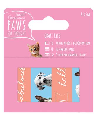 Набор лент клеевых бумажных с рисунком "Paws for Thought" арт. ГЕЛ-21183-1-ГЕЛ0111749 Набор лент клеевых бумажных с рисунком "Paws for Thought" арт. ГЕЛ-21183-1-ГЕЛ0111749