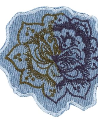 Термоаппликация "Цветок", цвет джинсовый арт. ГЕЛ-20157-1-ГЕЛ0117946 Термоаппликация "Цветок", цвет джинсовый арт. ГЕЛ-20157-1-ГЕЛ0117946