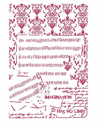 Трафарет "Музыка" арт. ГЕЛ-16742-1-ГЕЛ0157277 Трафарет "Музыка" арт. ГЕЛ-16742-1-ГЕЛ0157277