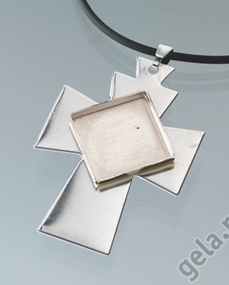 Заготовка для изготовления кулона со шнурочком,крест арт. ГЕЛ-23114-1-ГЕЛ0051166 Заготовка для изготовления кулона со шнурочком,крест арт. ГЕЛ-23114-1-ГЕЛ0051166