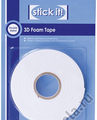 Клейкая лента 3D, двусторонняя, STICK IT, 9 мм х 5 м арт. ГЕЛ-13827-1-ГЕЛ0053180 Клейкая лента 3D, двусторонняя, STICK IT, 9 мм х 5 м арт. ГЕЛ-13827-1-ГЕЛ0053180