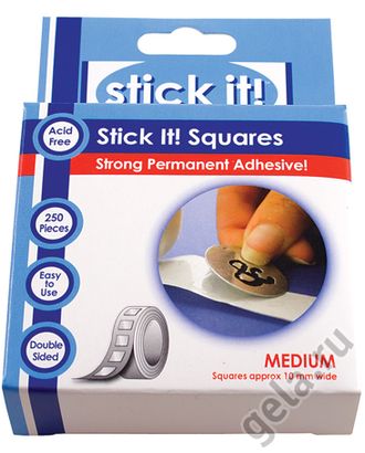 Клейкие квадраты на ленте, STICK IT, 10 мм, 250 шт арт. ГЕЛ-12875-1-ГЕЛ0053504 Клейкие квадраты на ленте, STICK IT, 10 мм, 250 шт арт. ГЕЛ-12875-1-ГЕЛ0053504