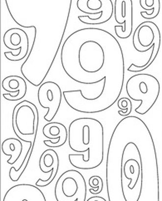 Наклейки контурные "Цифры с № 9" арт. ГЕЛ-12951-1-ГЕЛ0058036 Наклейки контурные "Цифры с № 9" арт. ГЕЛ-12951-1-ГЕЛ0058036