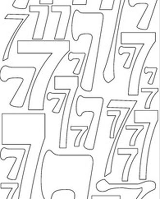 Наклейки контурные "Цифры с №7 " арт. ГЕЛ-15979-1-ГЕЛ0058055 Наклейки контурные "Цифры с №7 " арт. ГЕЛ-15979-1-ГЕЛ0058055