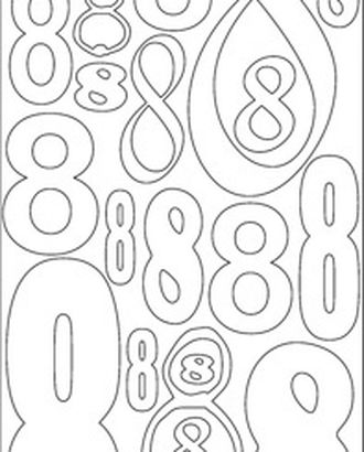 Наклейки контурные "Цифры с №8 " арт. ГЕЛ-19919-1-ГЕЛ0058070 Наклейки контурные "Цифры с №8 " арт. ГЕЛ-19919-1-ГЕЛ0058070