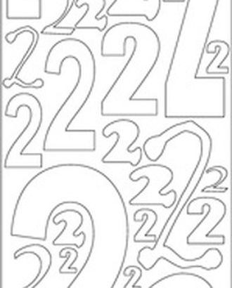 Наклейки контурные "Цифры с №2 " арт. ГЕЛ-23814-1-ГЕЛ0058073 Наклейки контурные "Цифры с №2 " арт. ГЕЛ-23814-1-ГЕЛ0058073